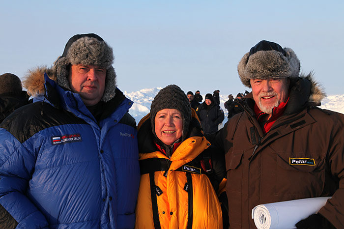 Extra von Moskau angeflogen kam Alexander Orlov, der Direktor des Camp Barneo.